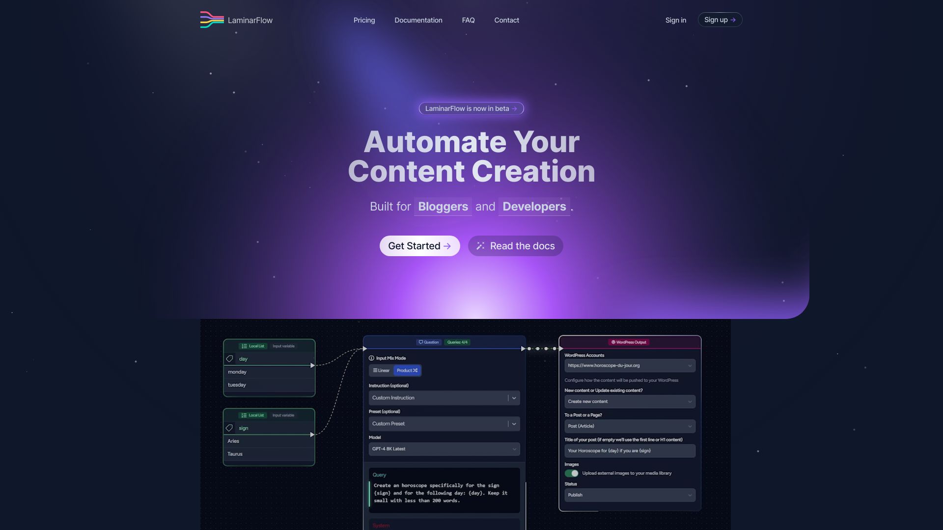 LaminarFlow网页截图,LaminarFlow网页快照