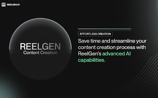ReelGen Extension网页截图,ReelGen Extension网页快照