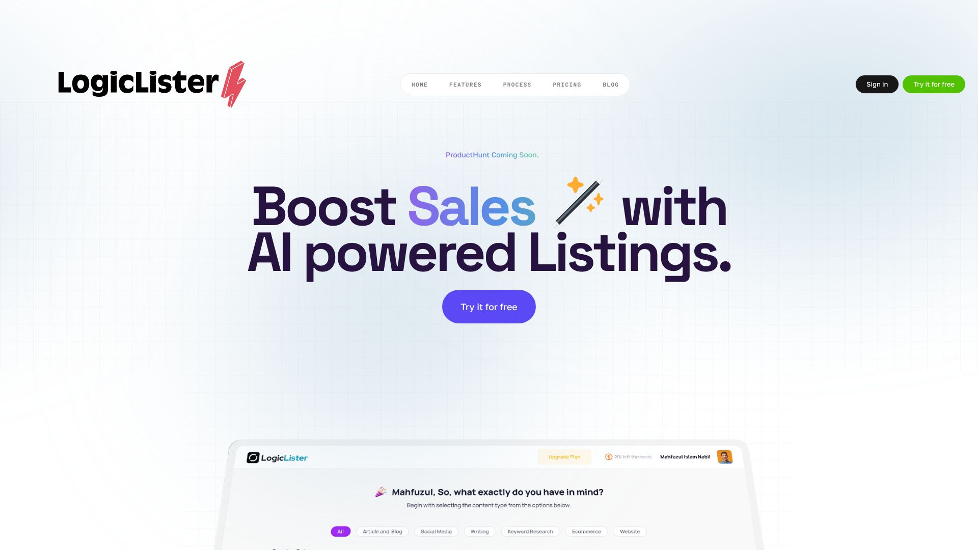 Logic Lister AI网页截图,Logic Lister AI网页快照
