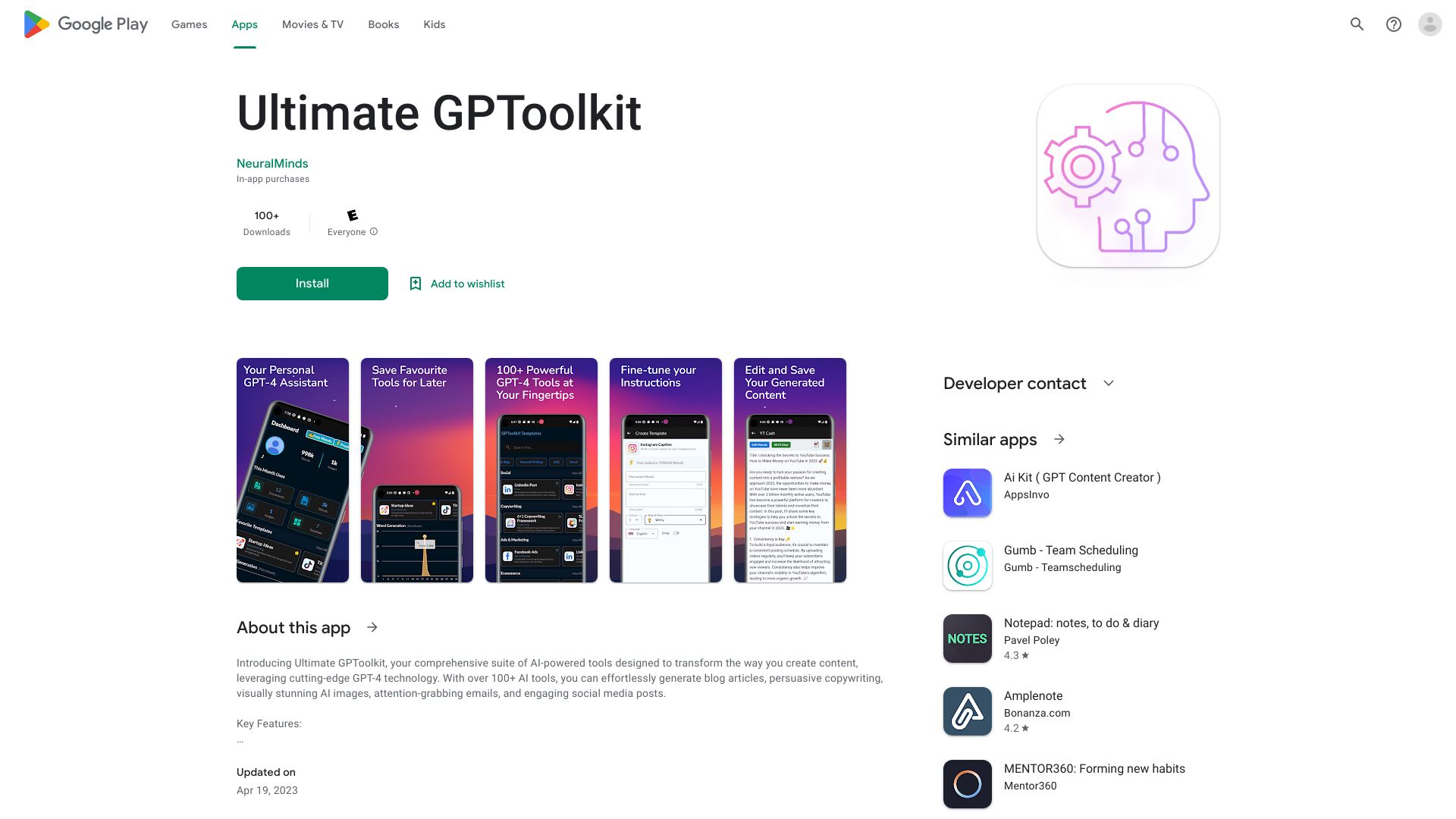Ultimate GPToolkit网页截图,Ultimate GPToolkit网页快照
