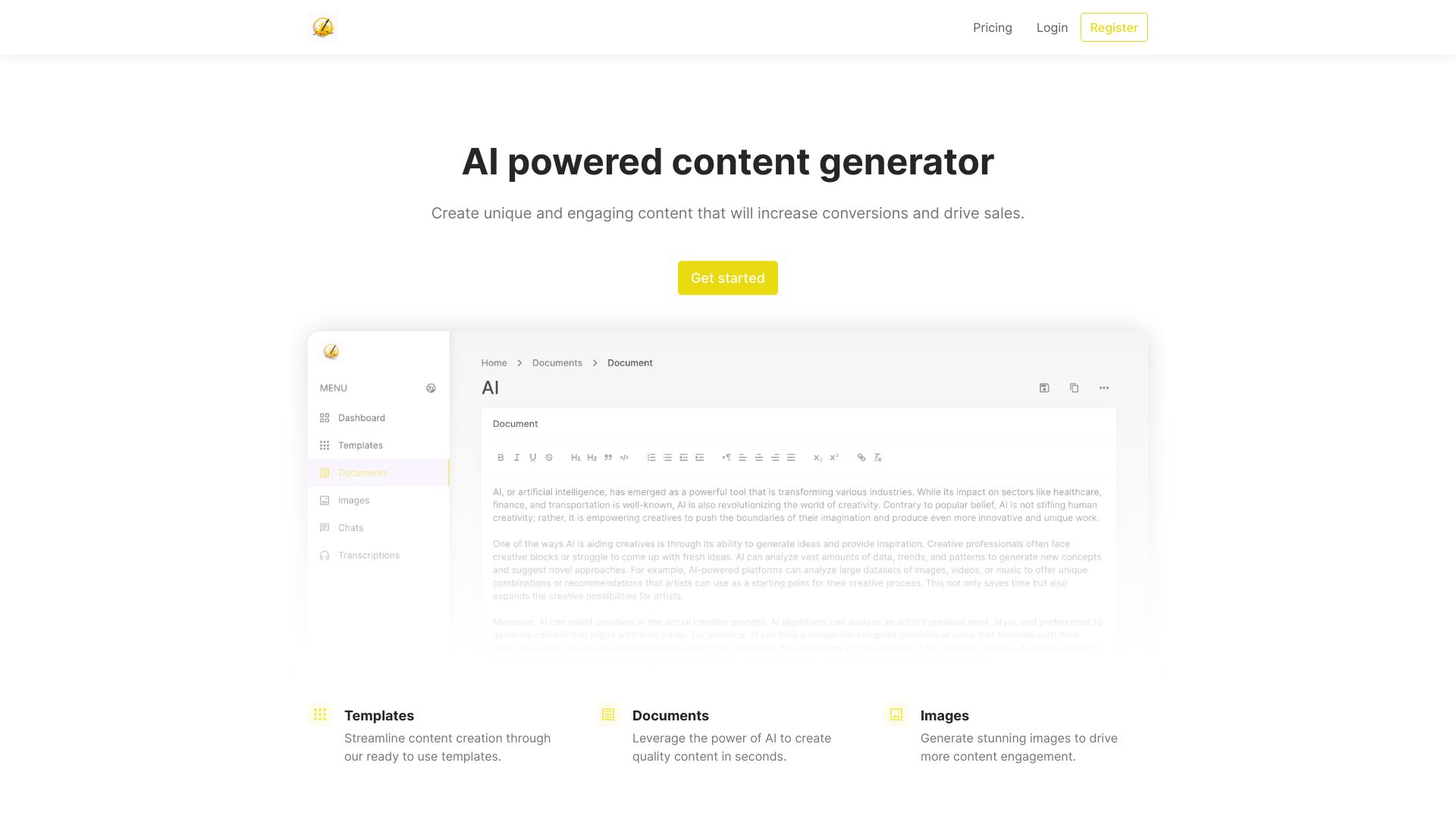 AI Writing Assistant网页截图,AI Writing Assistant网页快照