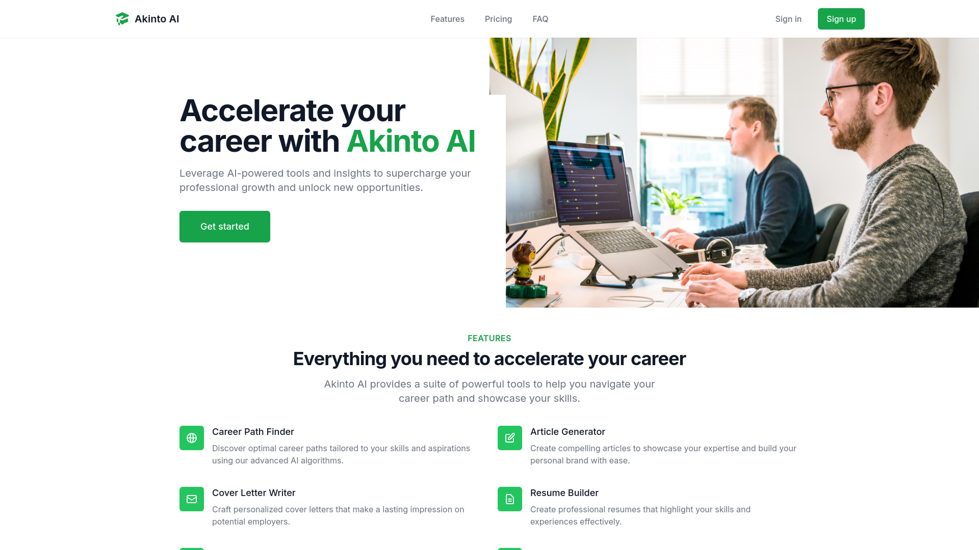 Akinto AI网页截图,Akinto AI网页快照