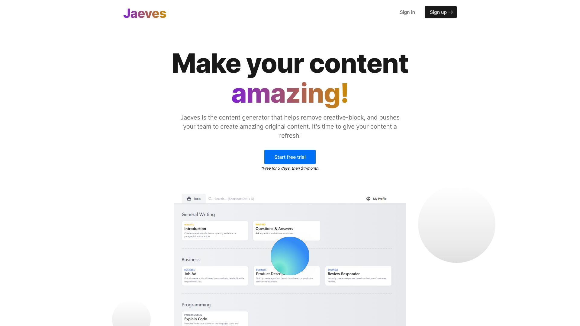 Jaeves网页截图,Jaeves网页快照