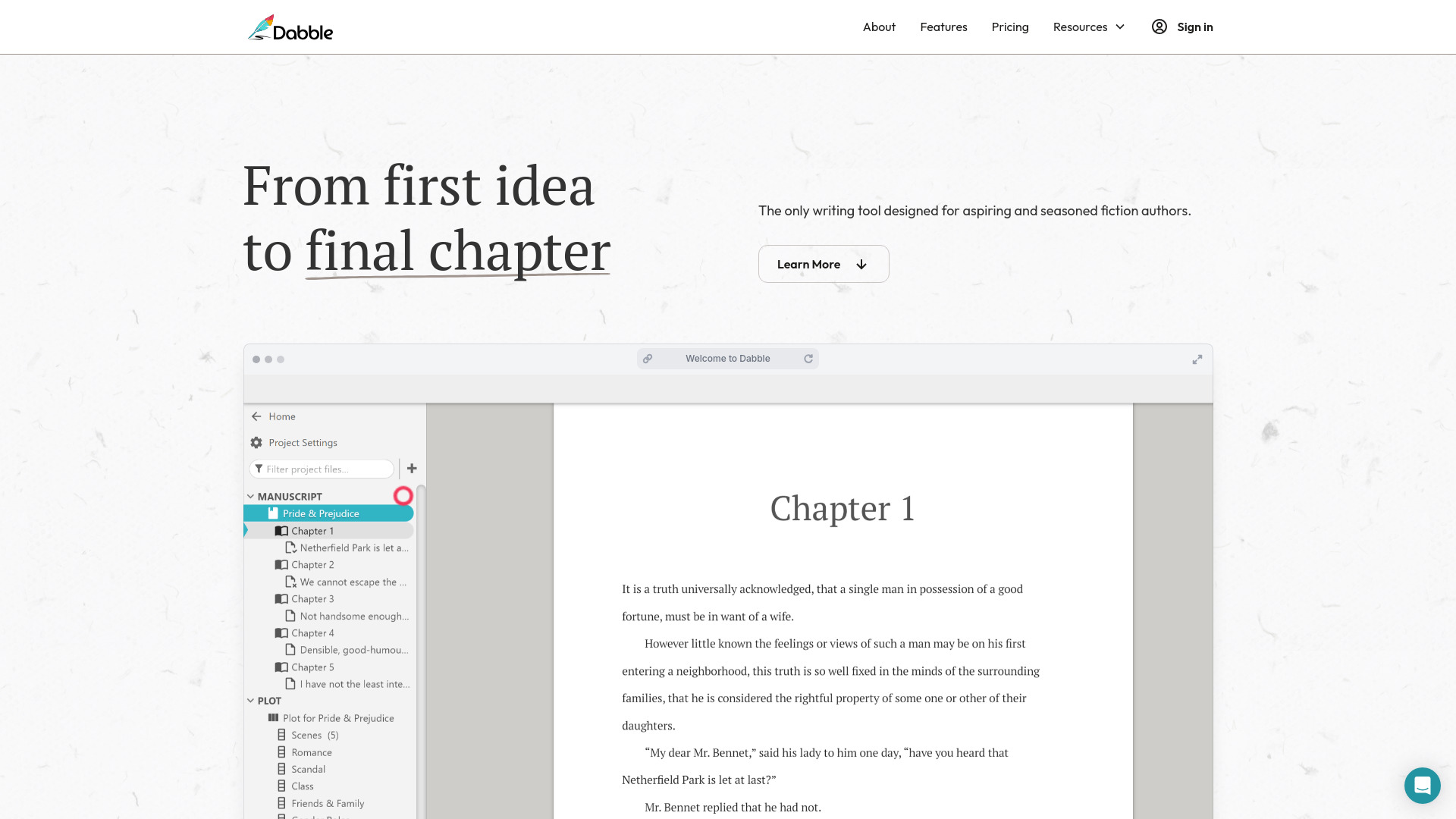 Dabble Book Writing Software网页截图,Dabble Book Writing Software网页快照