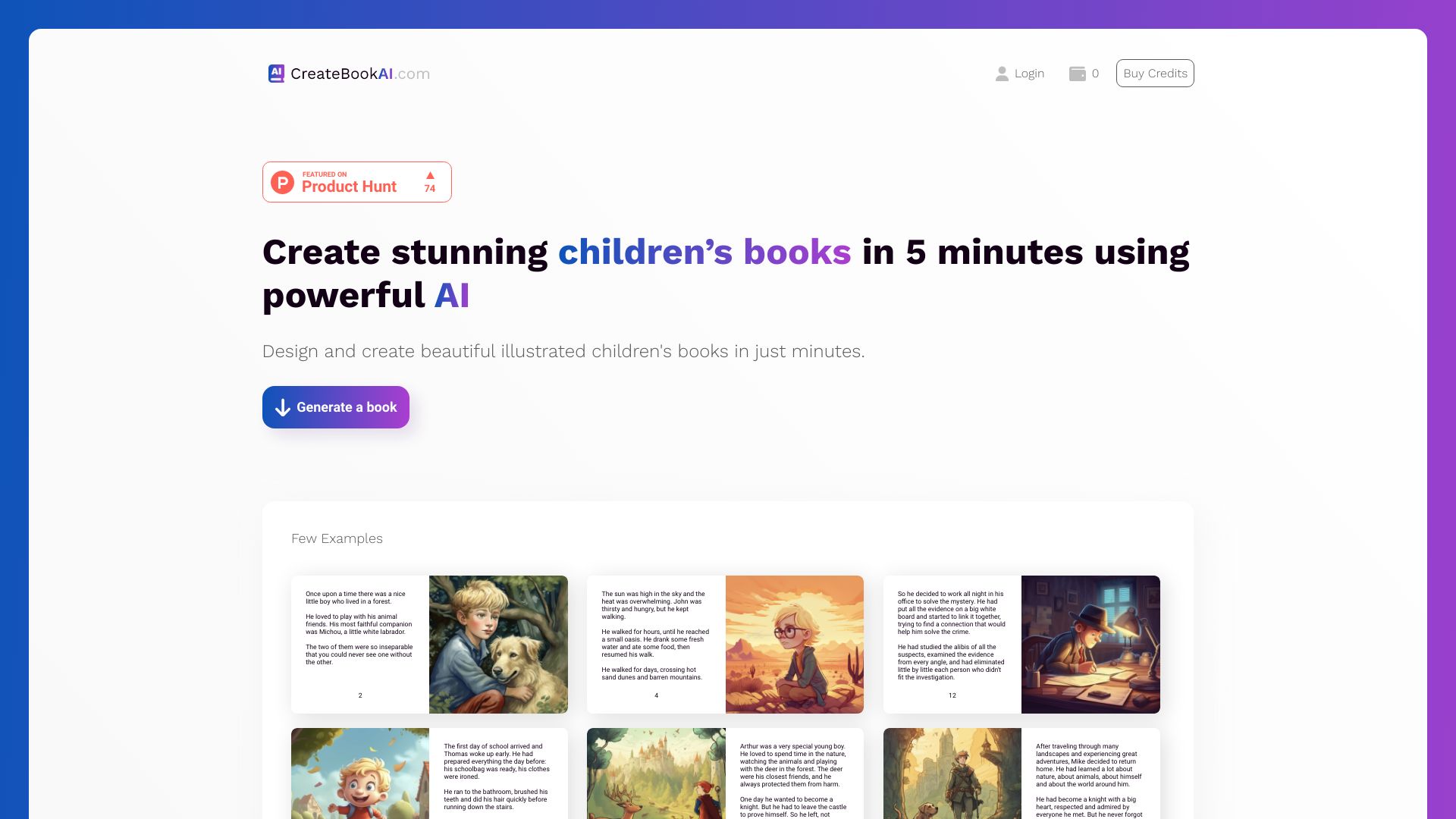 CreateBookAI网页截图,CreateBookAI网页快照