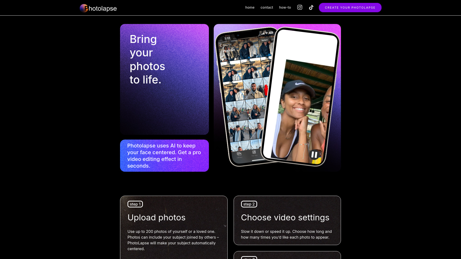 Photolapse AI网页截图,Photolapse AI网页快照