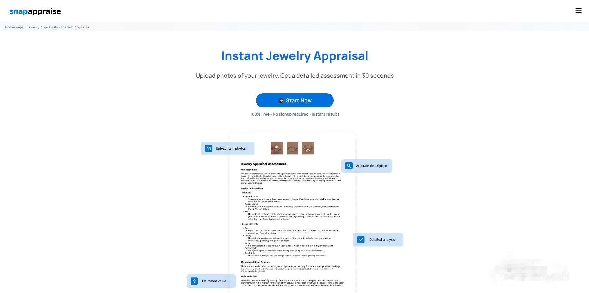 Jewelry Appraisal Assistant网页截图,Jewelry Appraisal Assistant网页快照