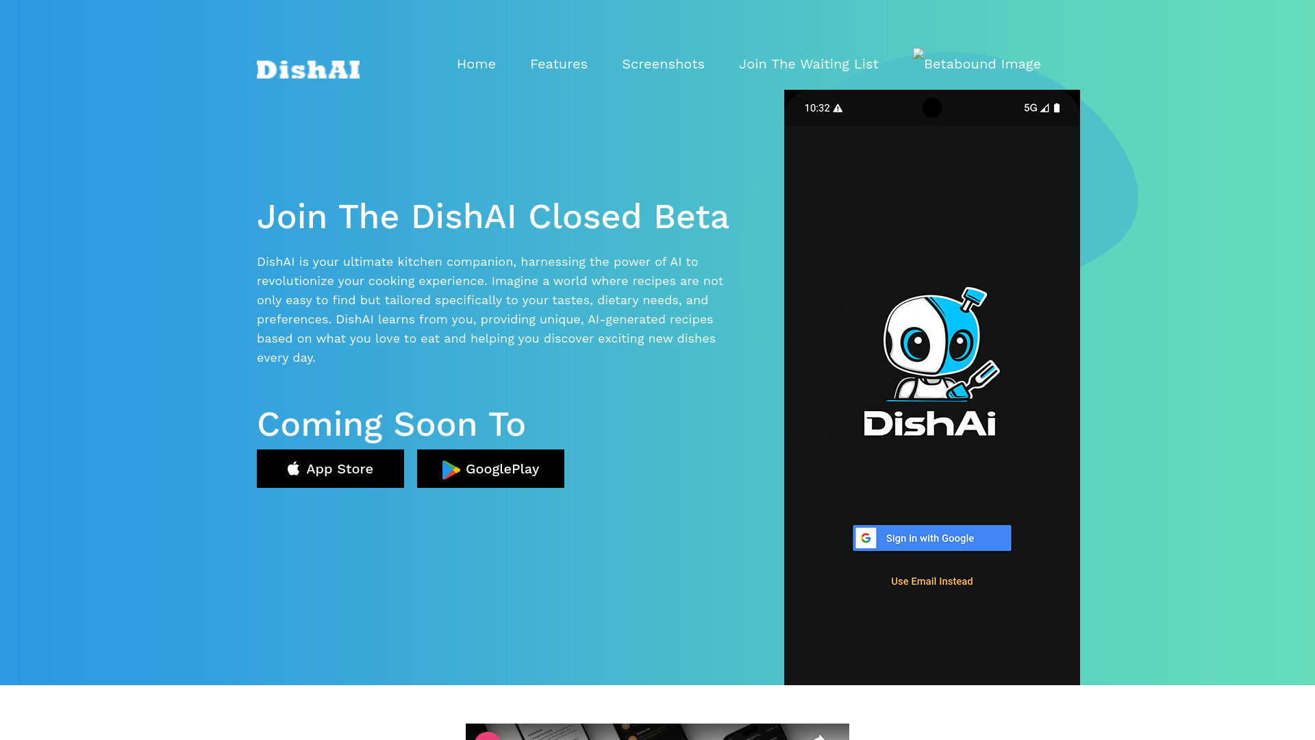 DishAI网页截图,DishAI网页快照