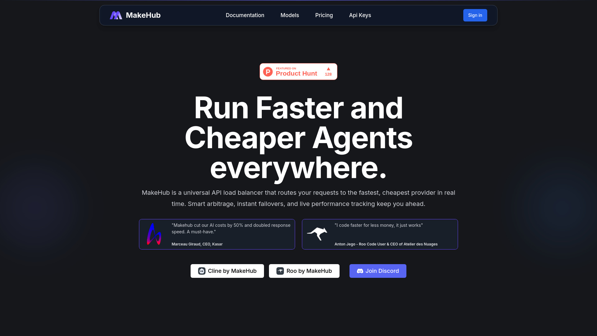 MakeHub.ai网页截图,MakeHub.ai网页快照