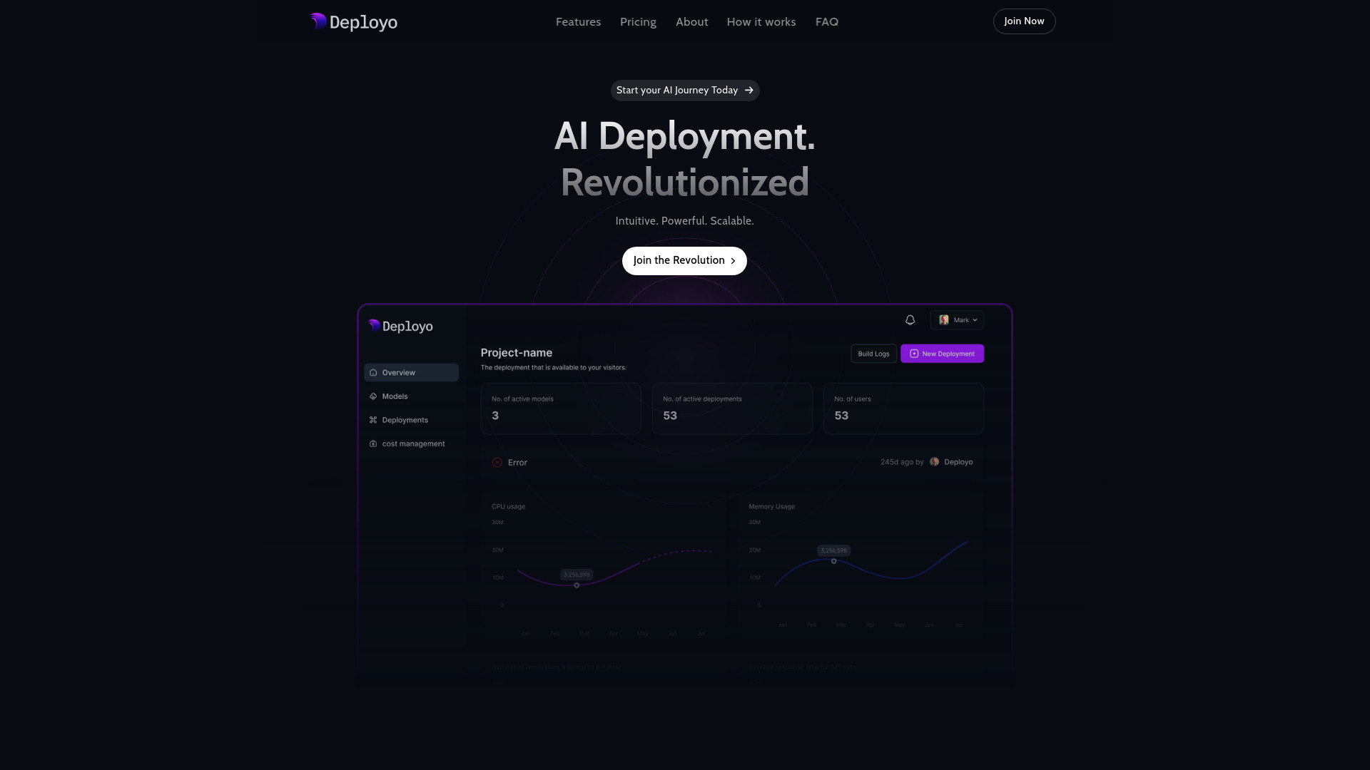 Deployo.ai网页截图,Deployo.ai网页快照
