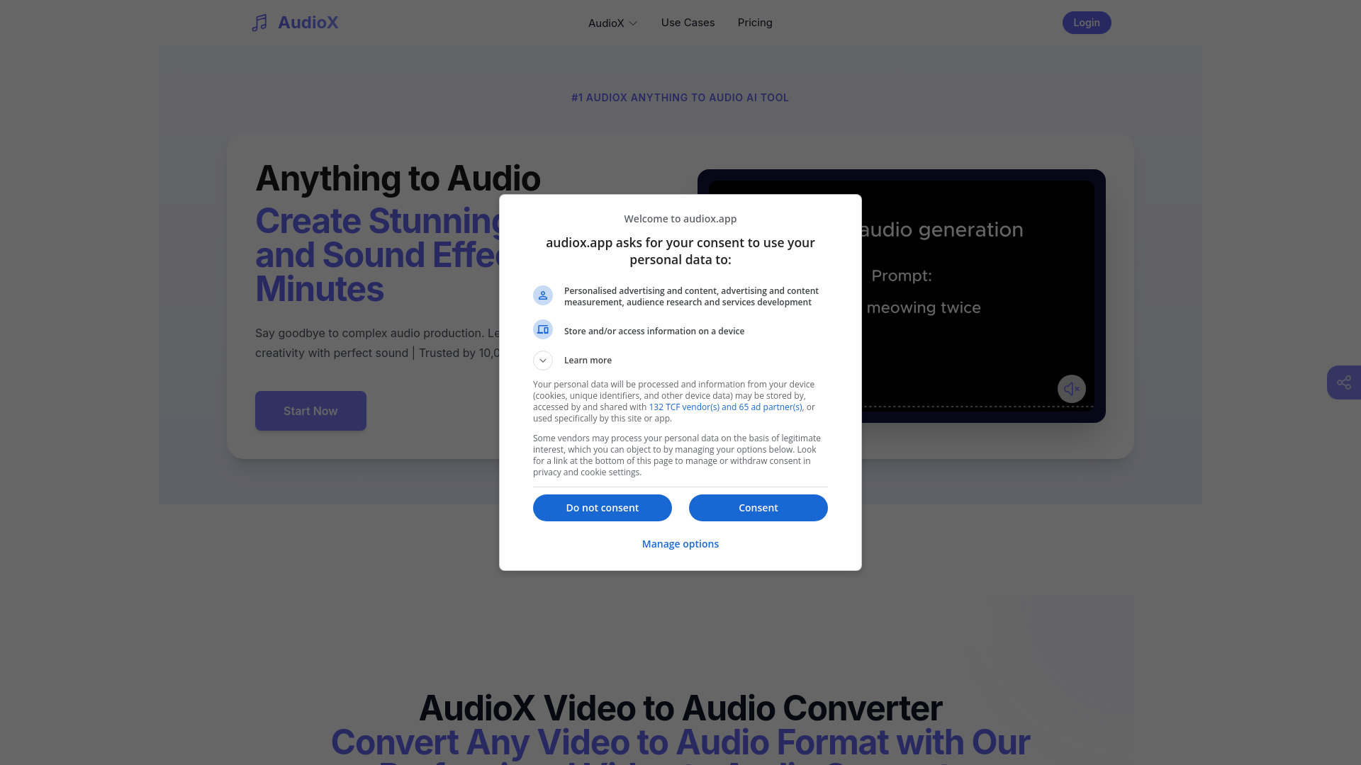 AudioX网页截图,AudioX网页快照