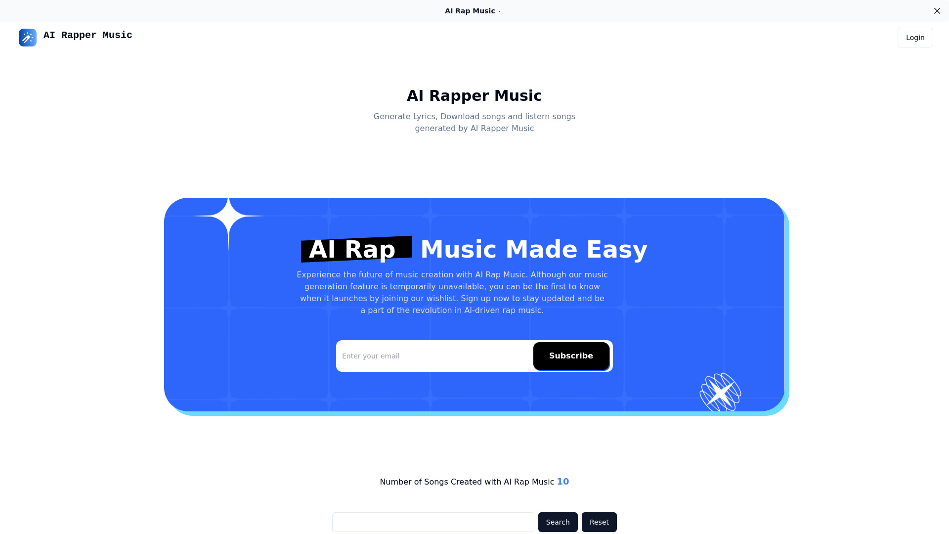 AI Rapper Music网页截图,AI Rapper Music网页快照