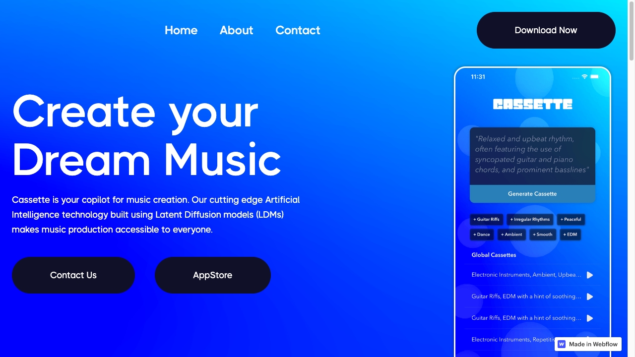 CassetteAI网页截图,CassetteAI网页快照