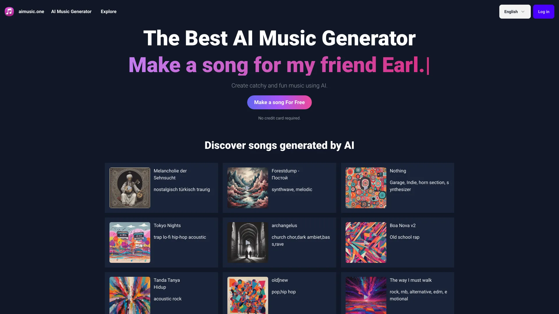 aimusic.one网页截图,aimusic.one网页快照