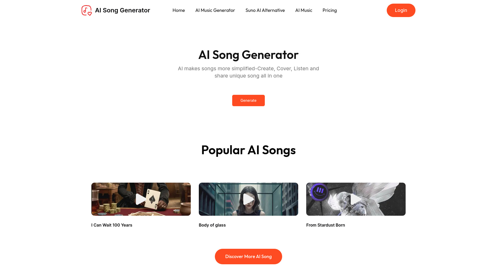 AI Song Generator网页截图,AI Song Generator网页快照