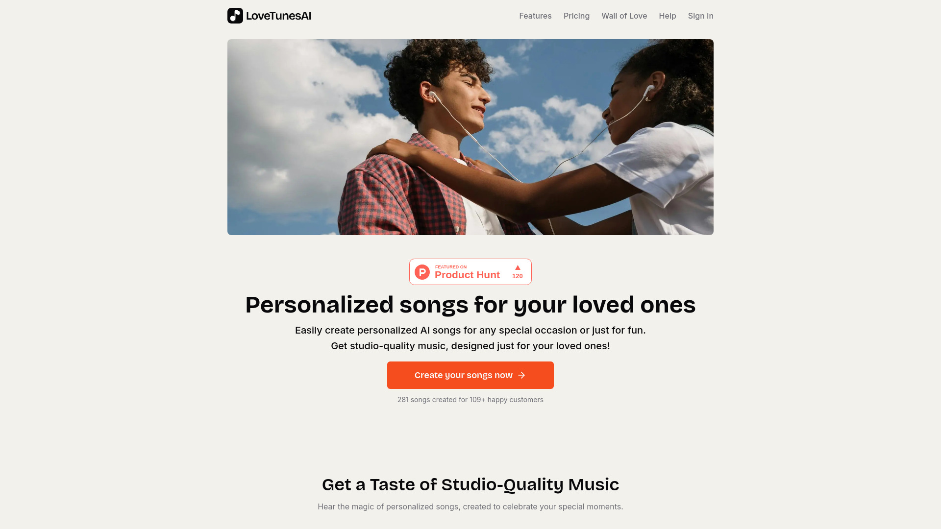 LoveTunesAI网页截图,LoveTunesAI网页快照