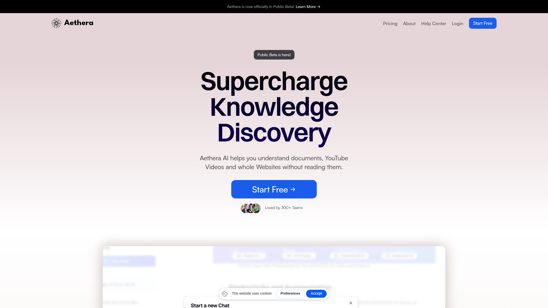 Aethera AI网页截图,Aethera AI网页快照