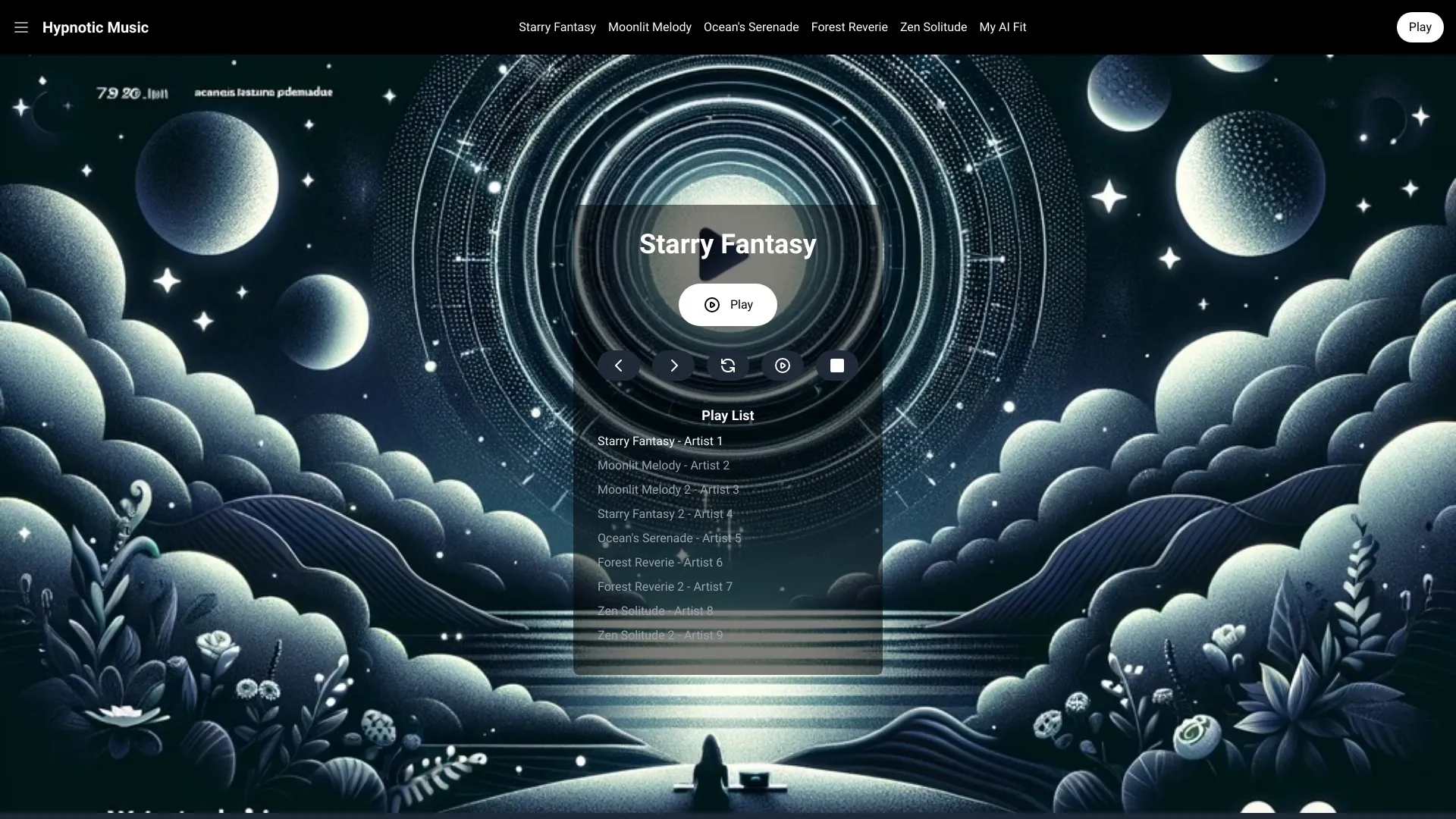 AI Relaxation Music网页截图,AI Relaxation Music网页快照