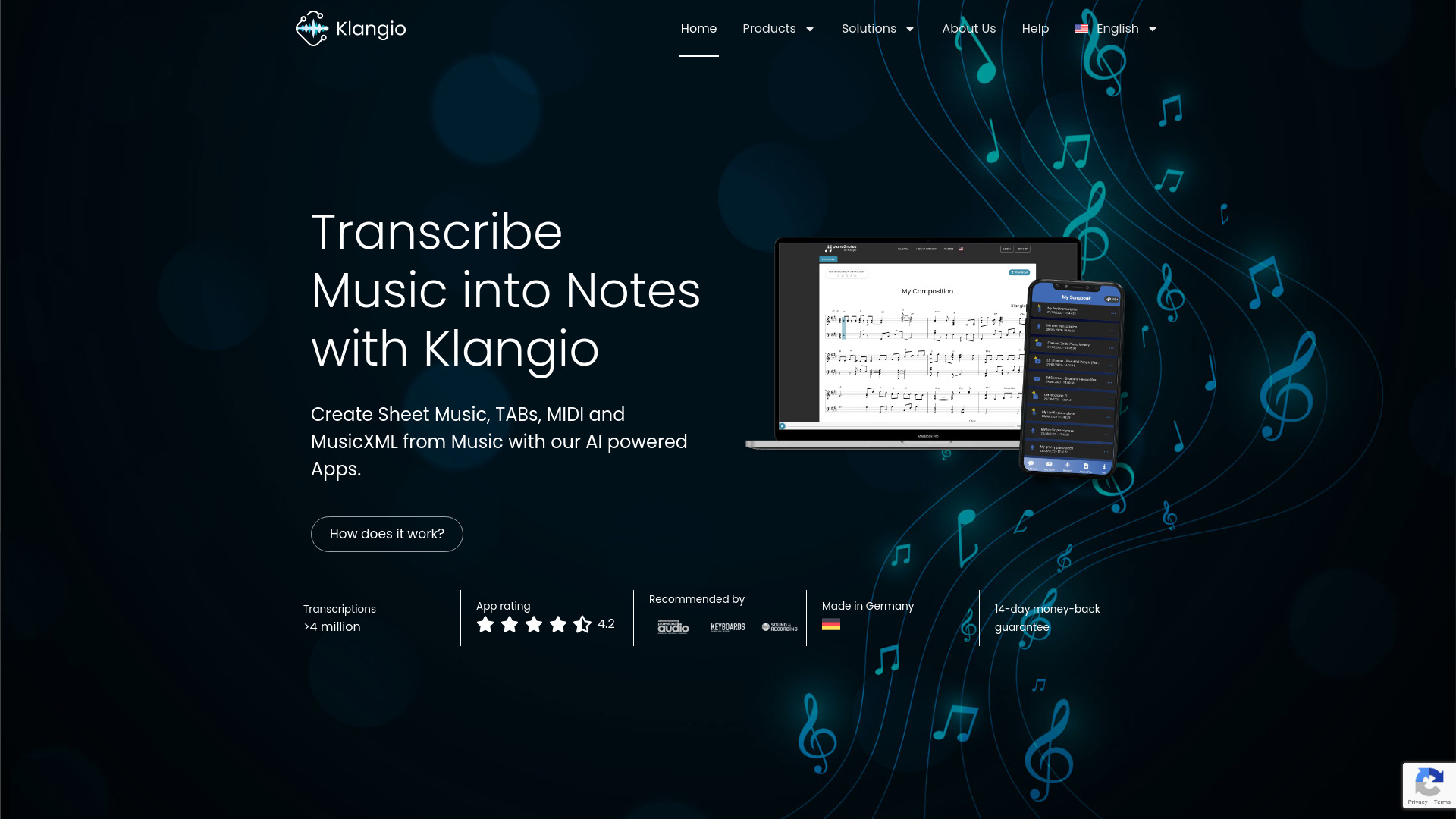 Klangio网页截图,Klangio网页快照