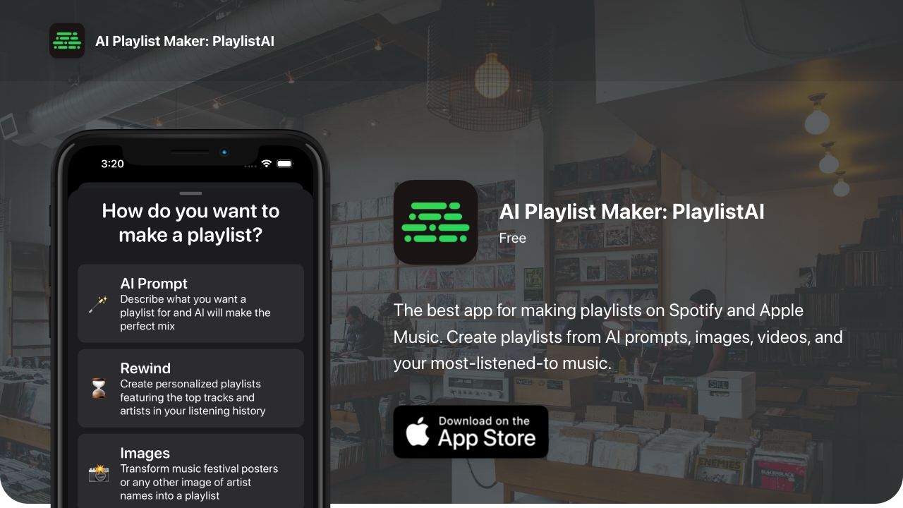 PlaylistAI网页截图,PlaylistAI网页快照