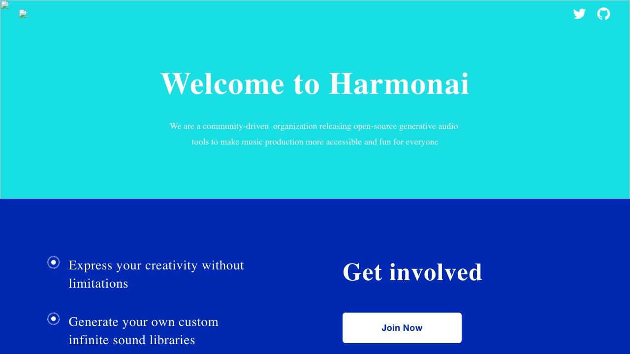 Harmonai网页截图,Harmonai网页快照