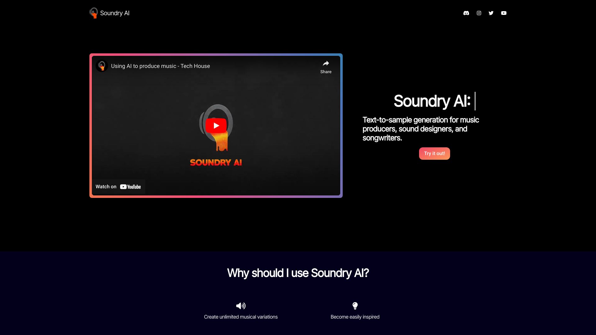 Soundry AI网页截图,Soundry AI网页快照