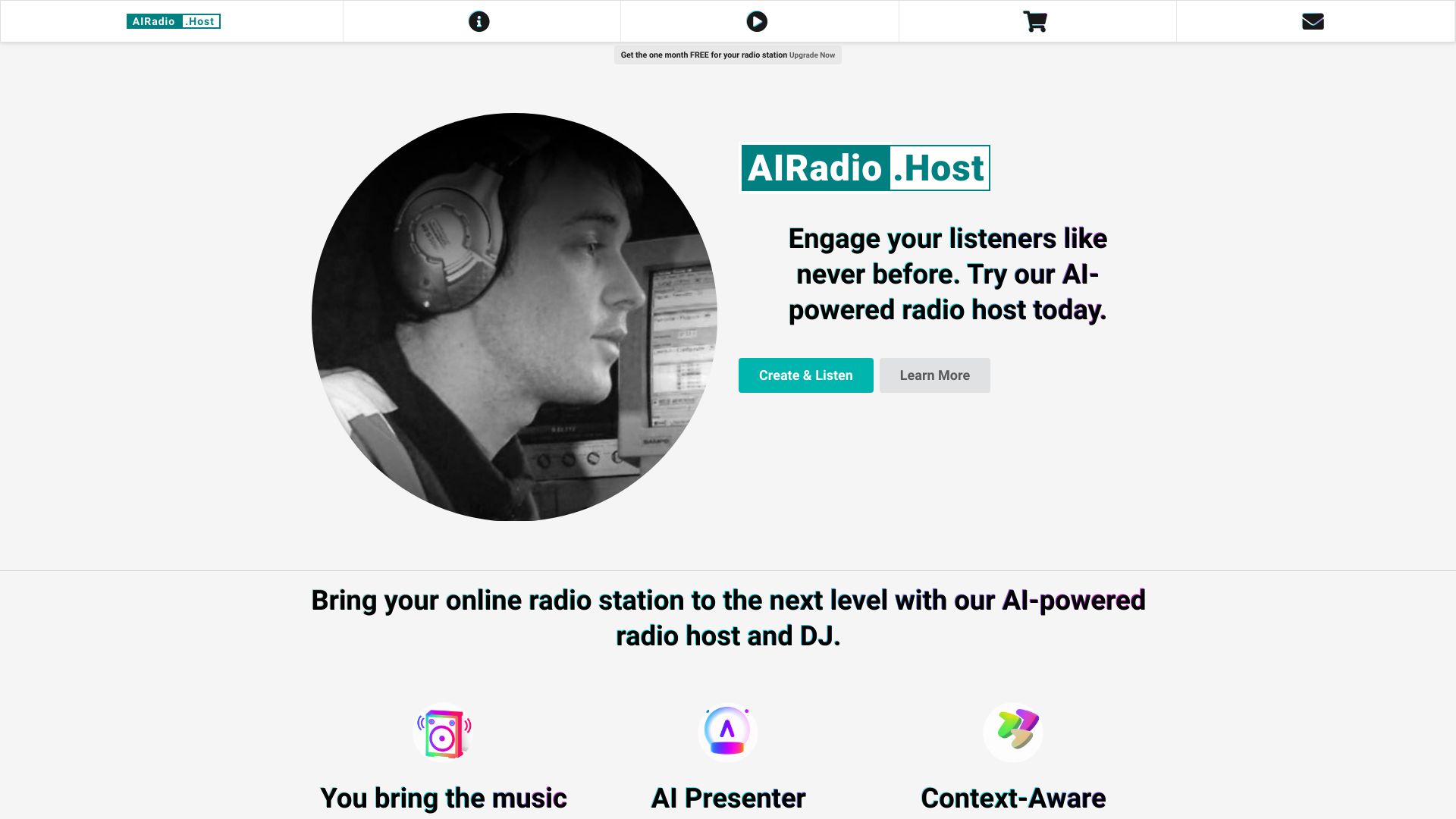 AIRadio.Host网页截图,AIRadio.Host网页快照