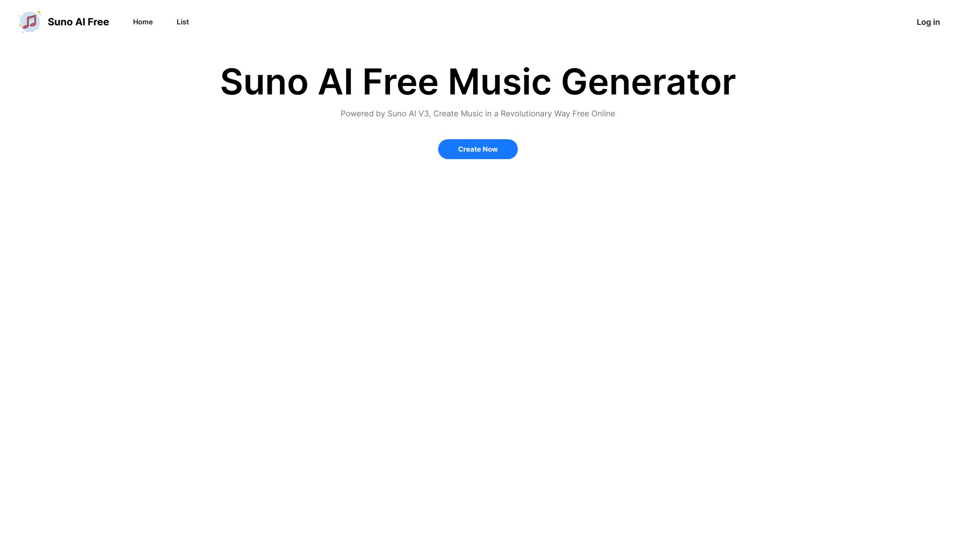 Suno AI Free网页截图,Suno AI Free网页快照