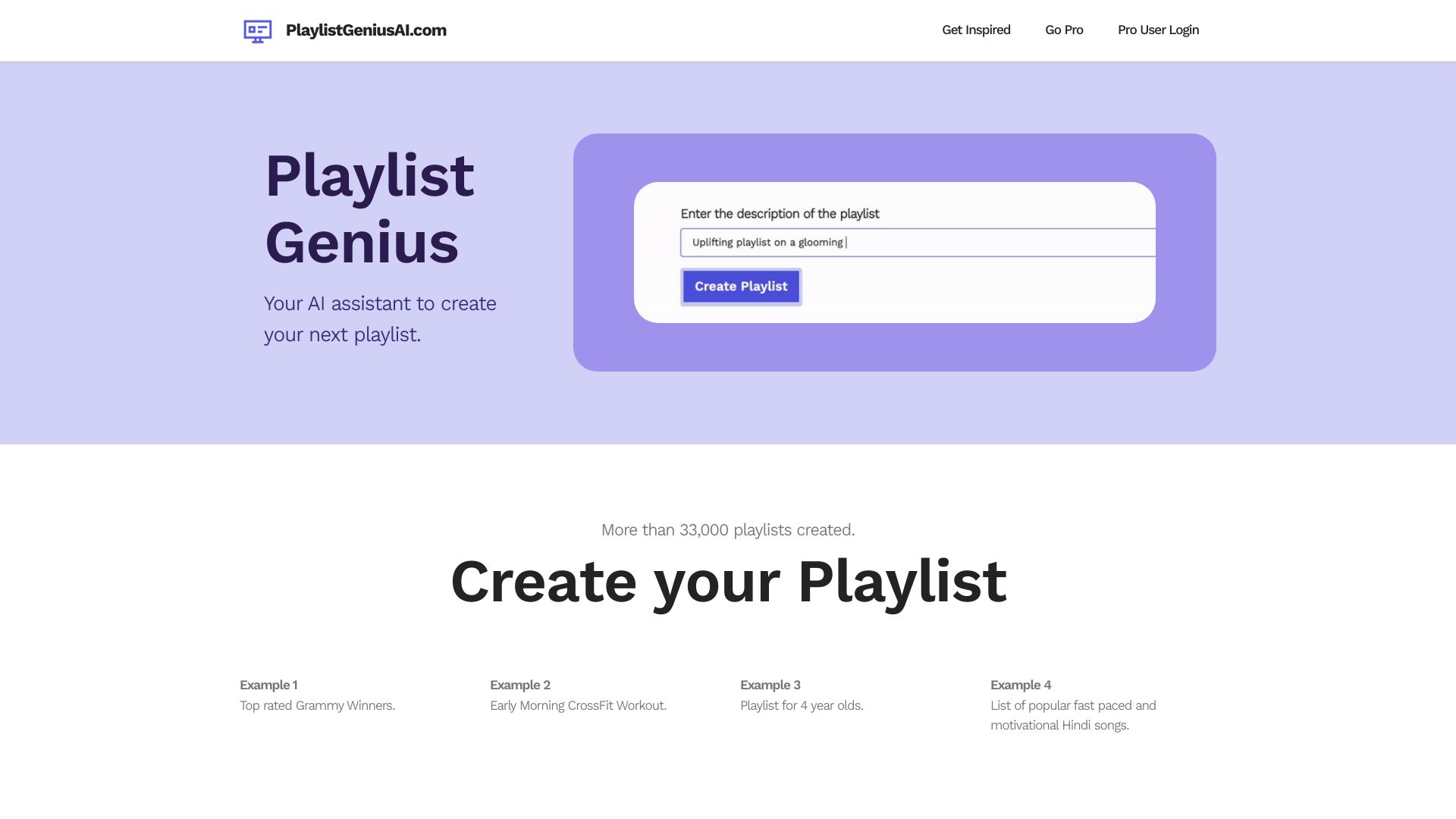Playlist Genius网页截图,Playlist Genius网页快照