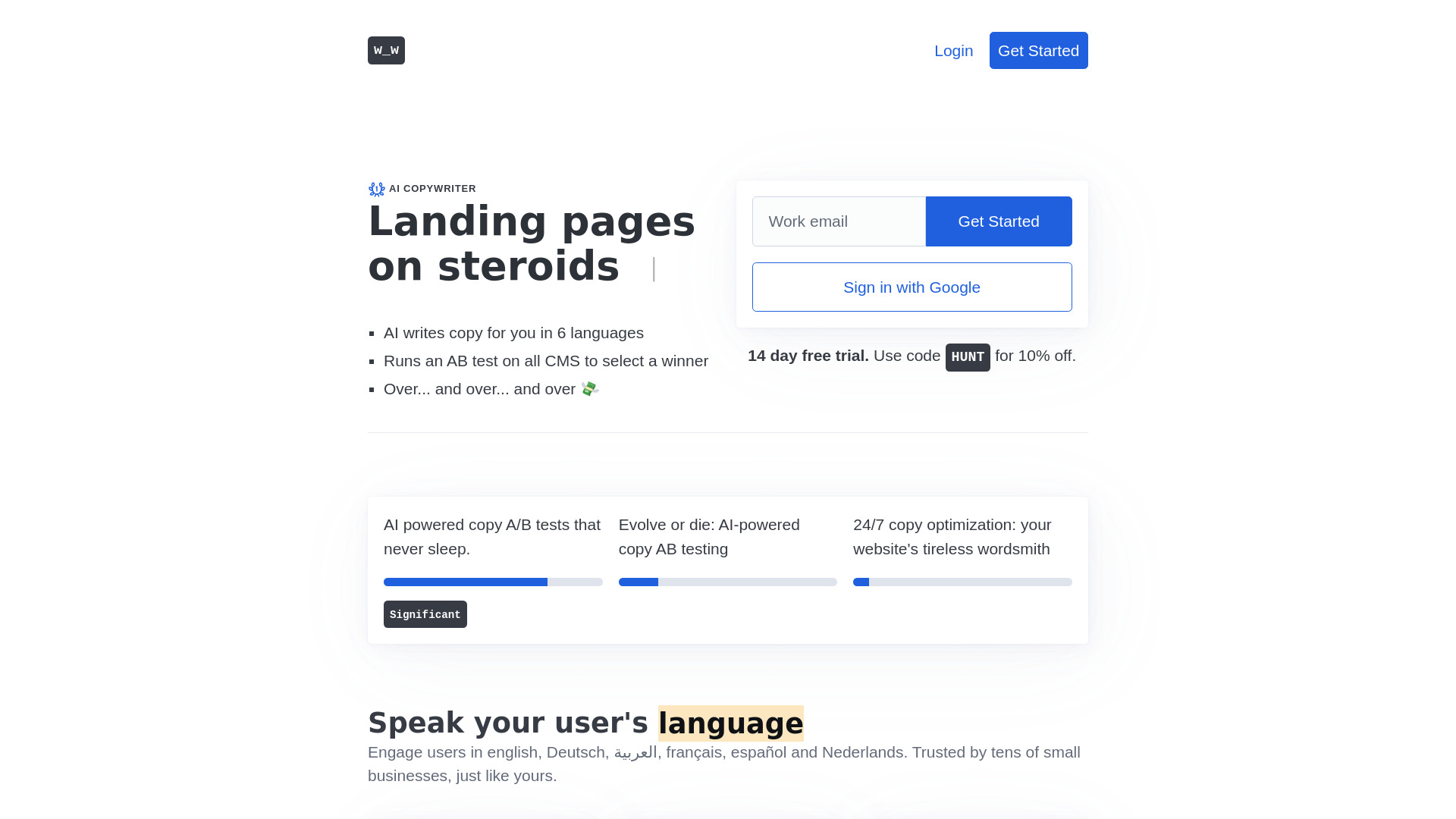 Wafrow. Landing pages on steroids网页截图,Wafrow. Landing pages on steroids网页快照