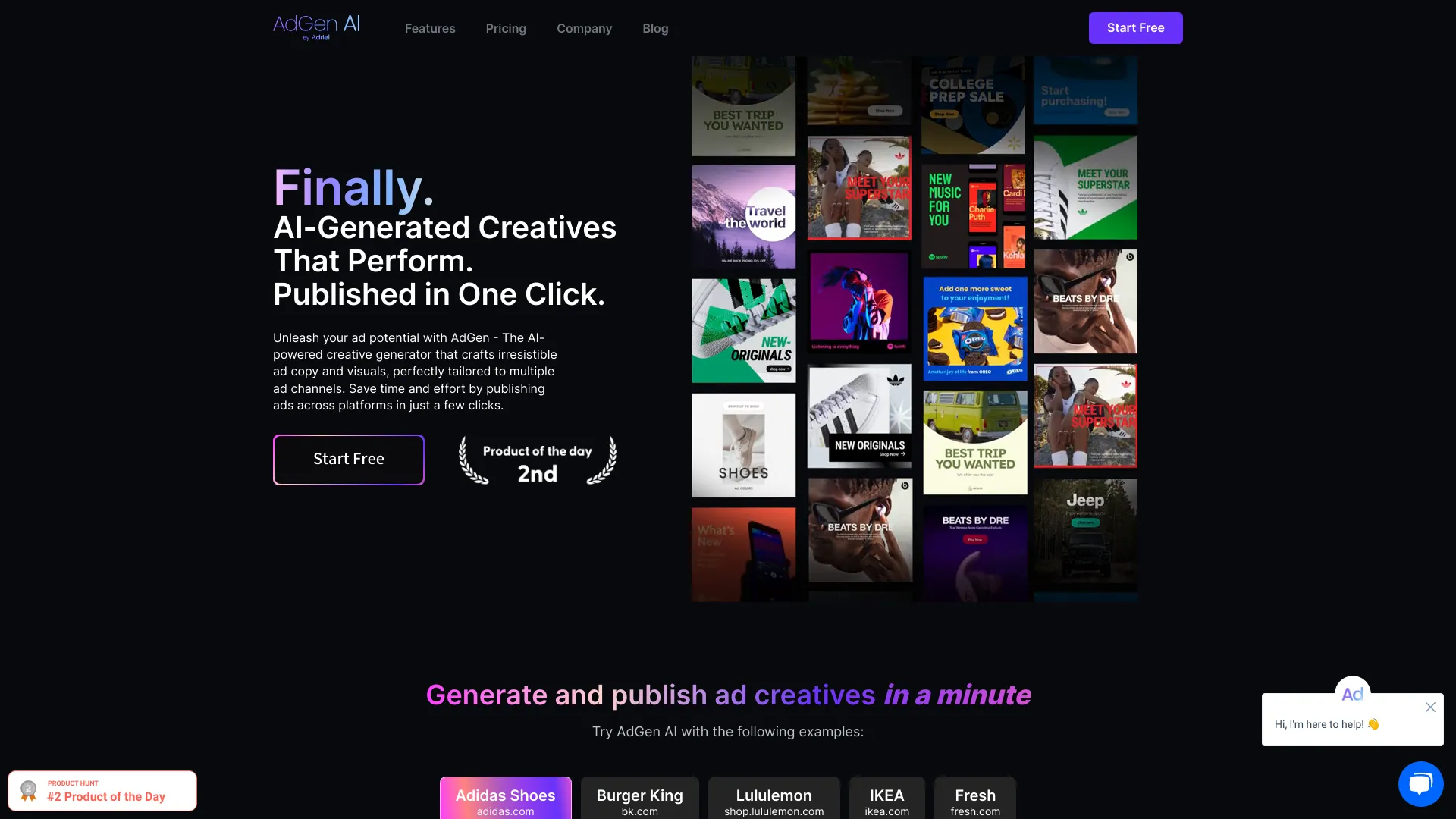 AdGen AI网页截图,AdGen AI网页快照