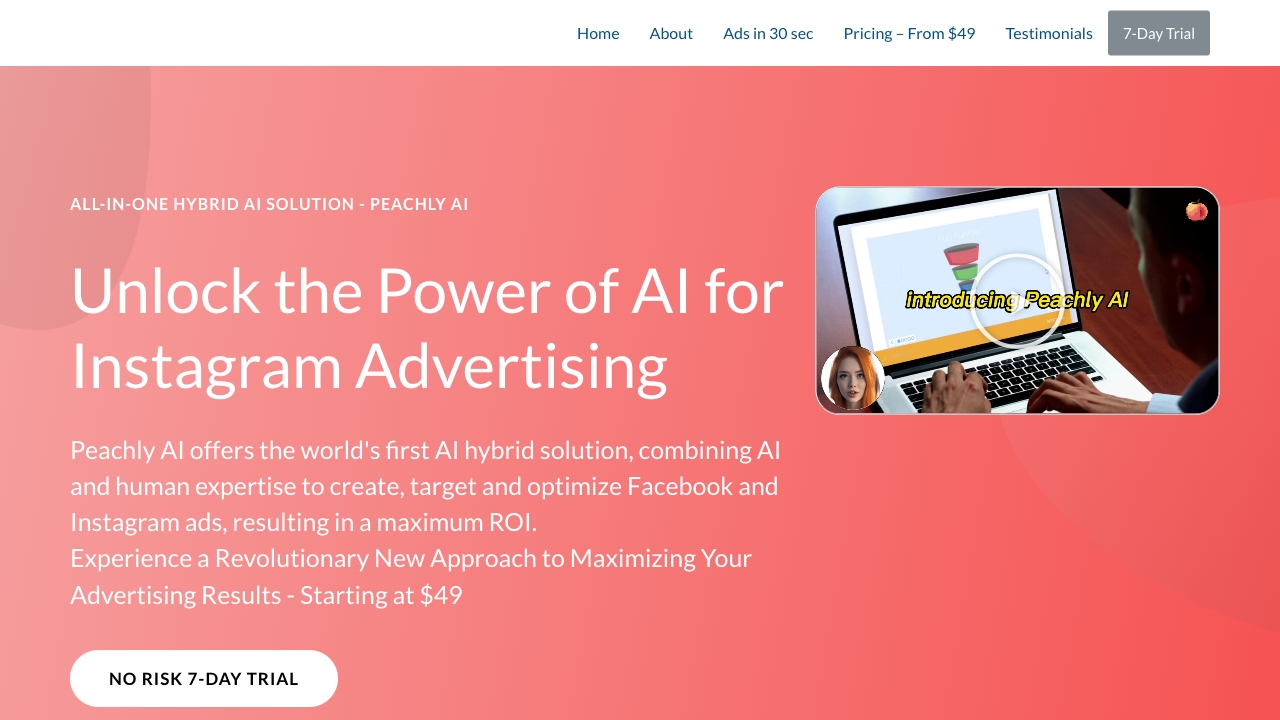 Peachly AI网页截图,Peachly AI网页快照