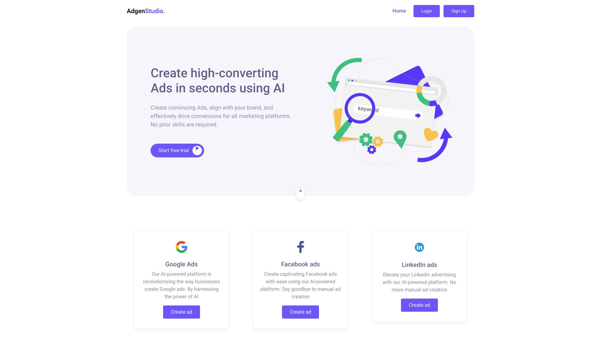 Adgen Studio网页截图,Adgen Studio网页快照