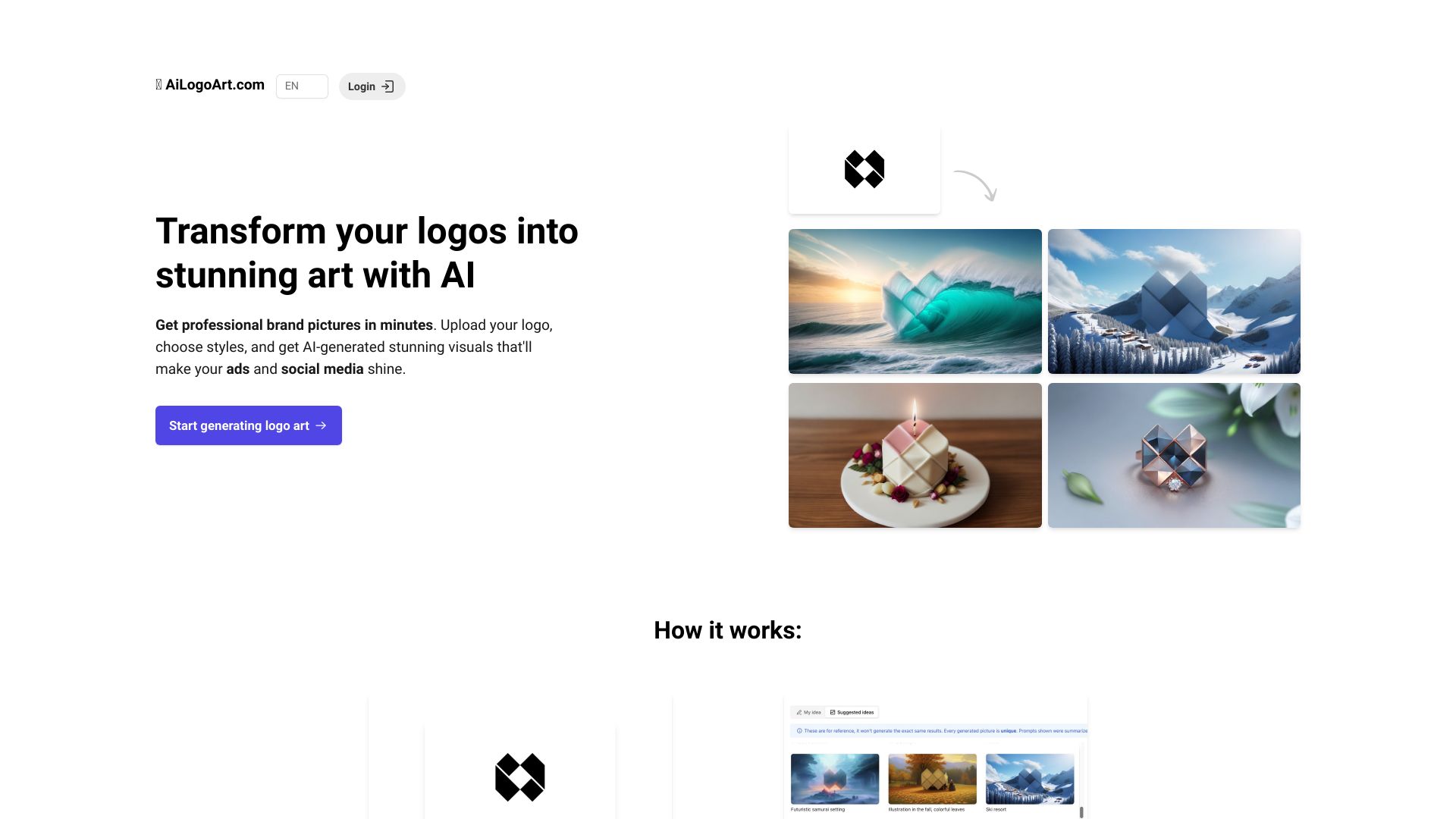 AI Logo Art网页截图,AI Logo Art网页快照