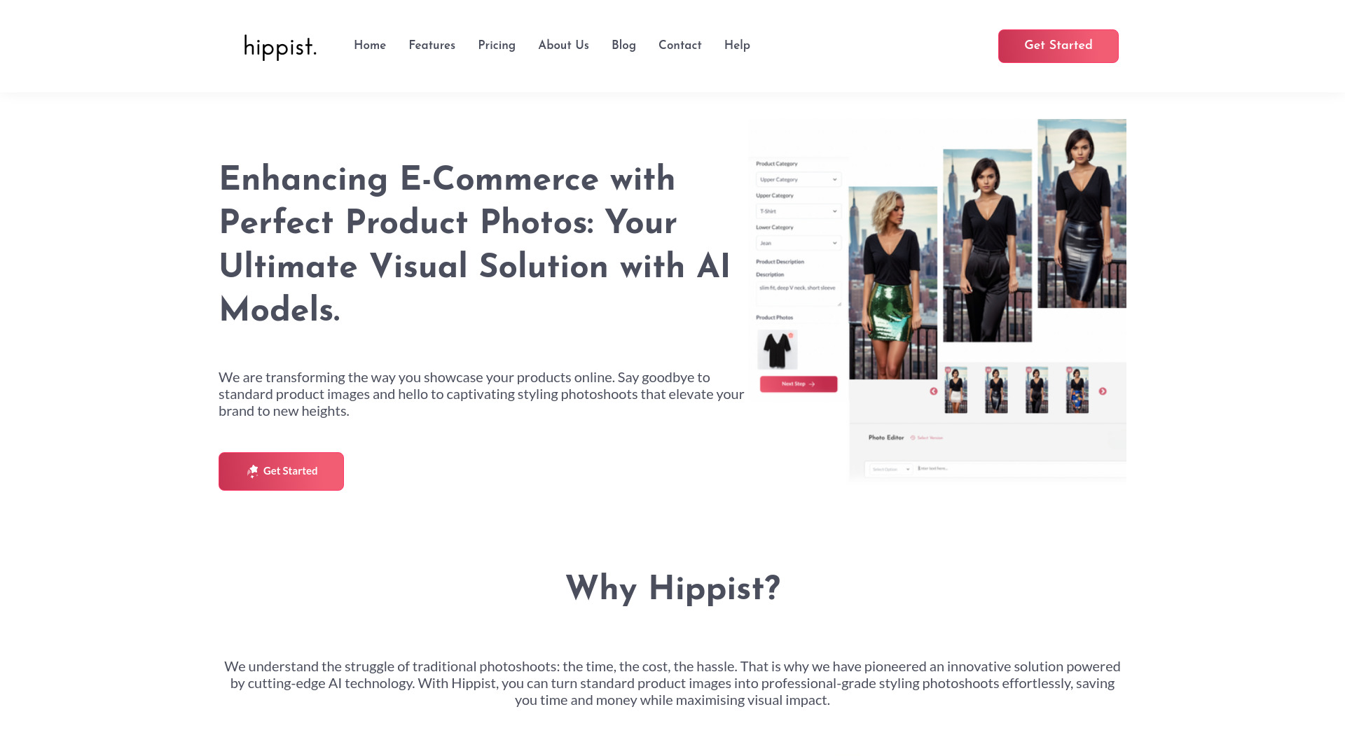 hippist AI网页截图,hippist AI网页快照