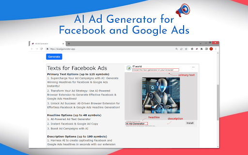AI Ad Generator网页截图,AI Ad Generator网页快照