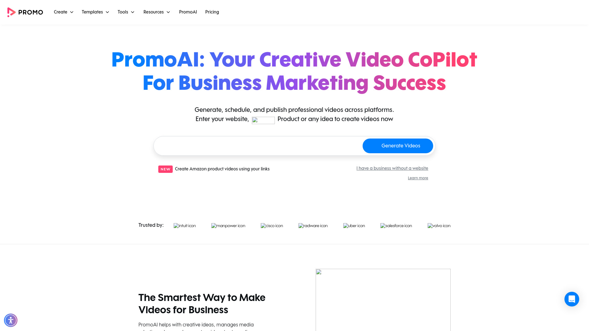 Promo AI Video Maker网页截图,Promo AI Video Maker网页快照