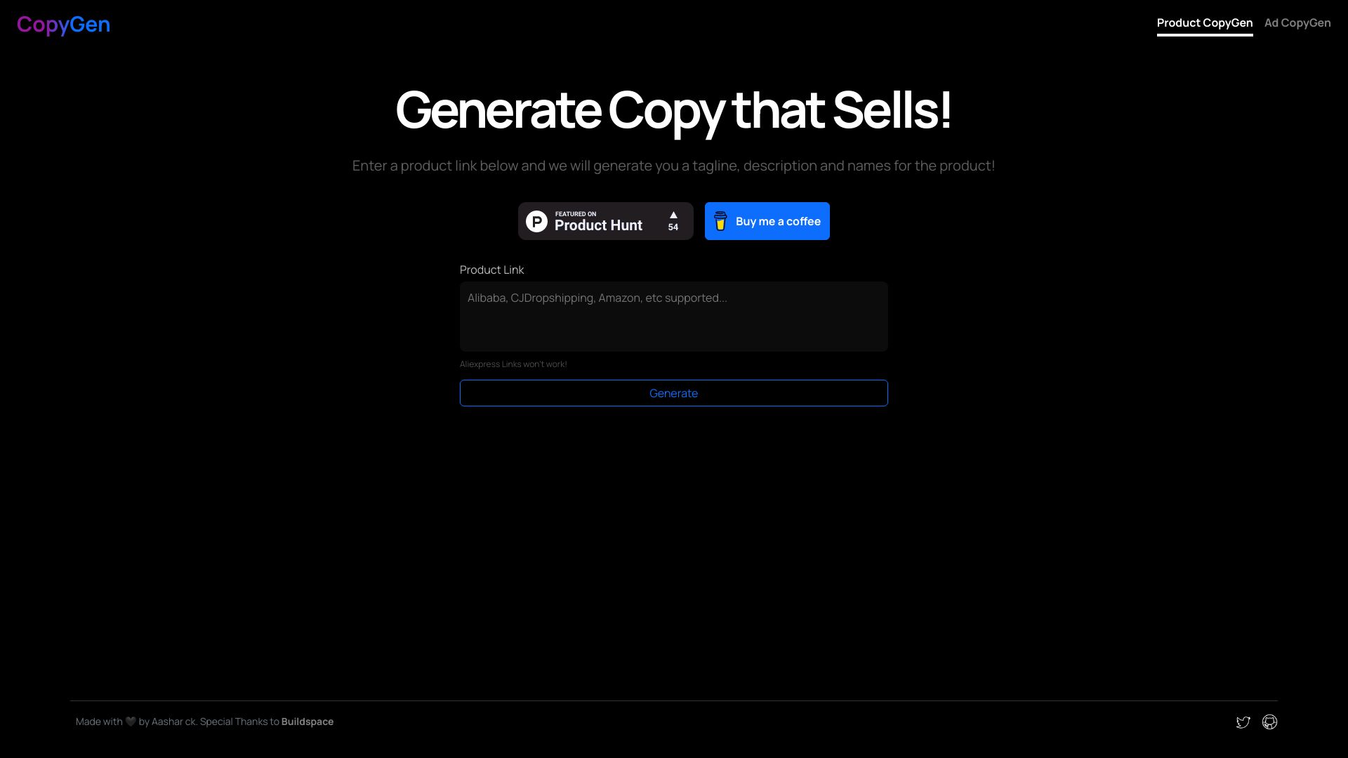 Copygen网页截图,Copygen网页快照