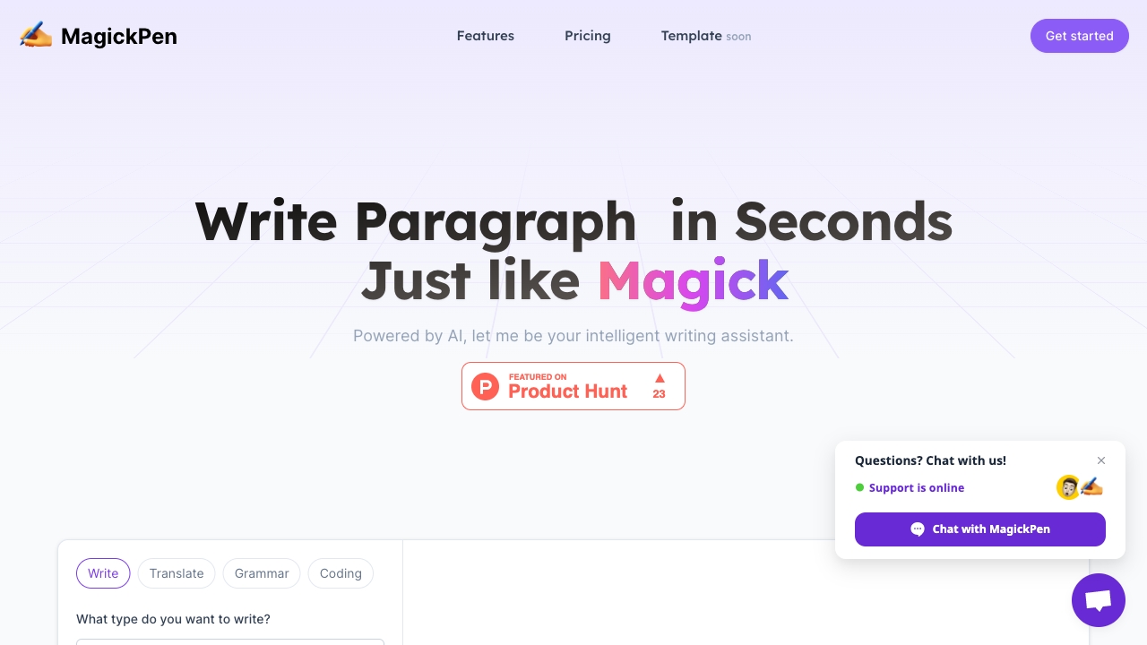 MagickPen网页截图,MagickPen网页快照