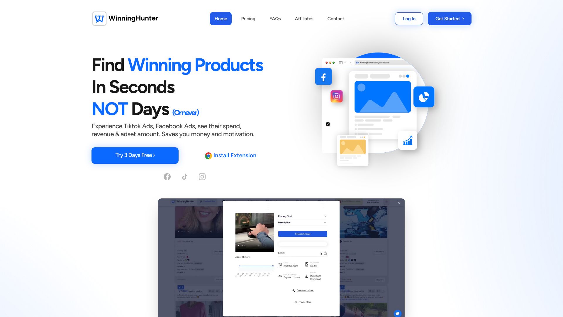 WinningHunter网页截图,WinningHunter网页快照