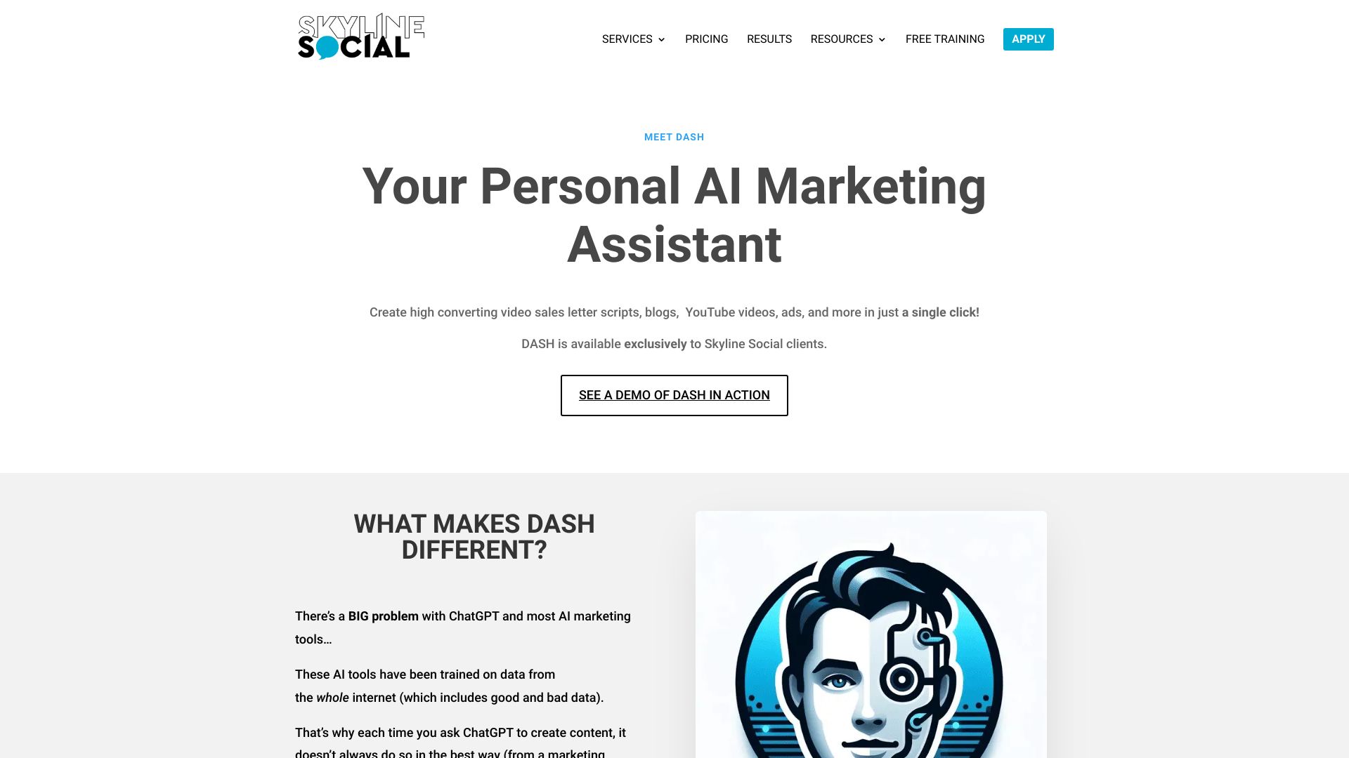 Skyline Socials AI Marketing Assistant网页截图,Skyline Socials AI Marketing Assistant网页快照