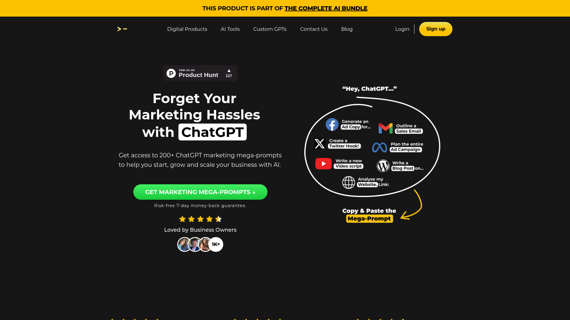 200+ ChatGPT Mega-Prompts for Marketing网页截图,200+ ChatGPT Mega-Prompts for Marketing网页快照