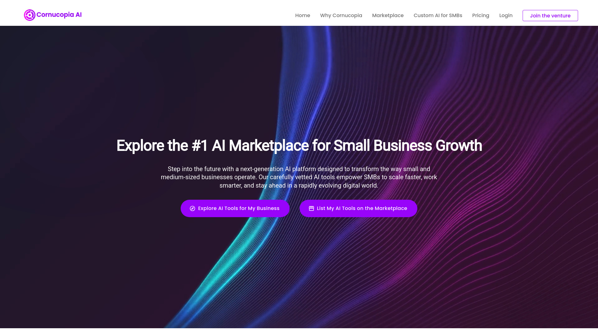 Cornucopia AI – The AI App Store网页截图,Cornucopia AI – The AI App Store网页快照