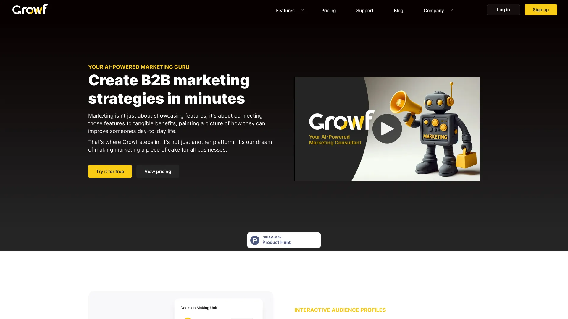 Growf AI网页截图,Growf AI网页快照