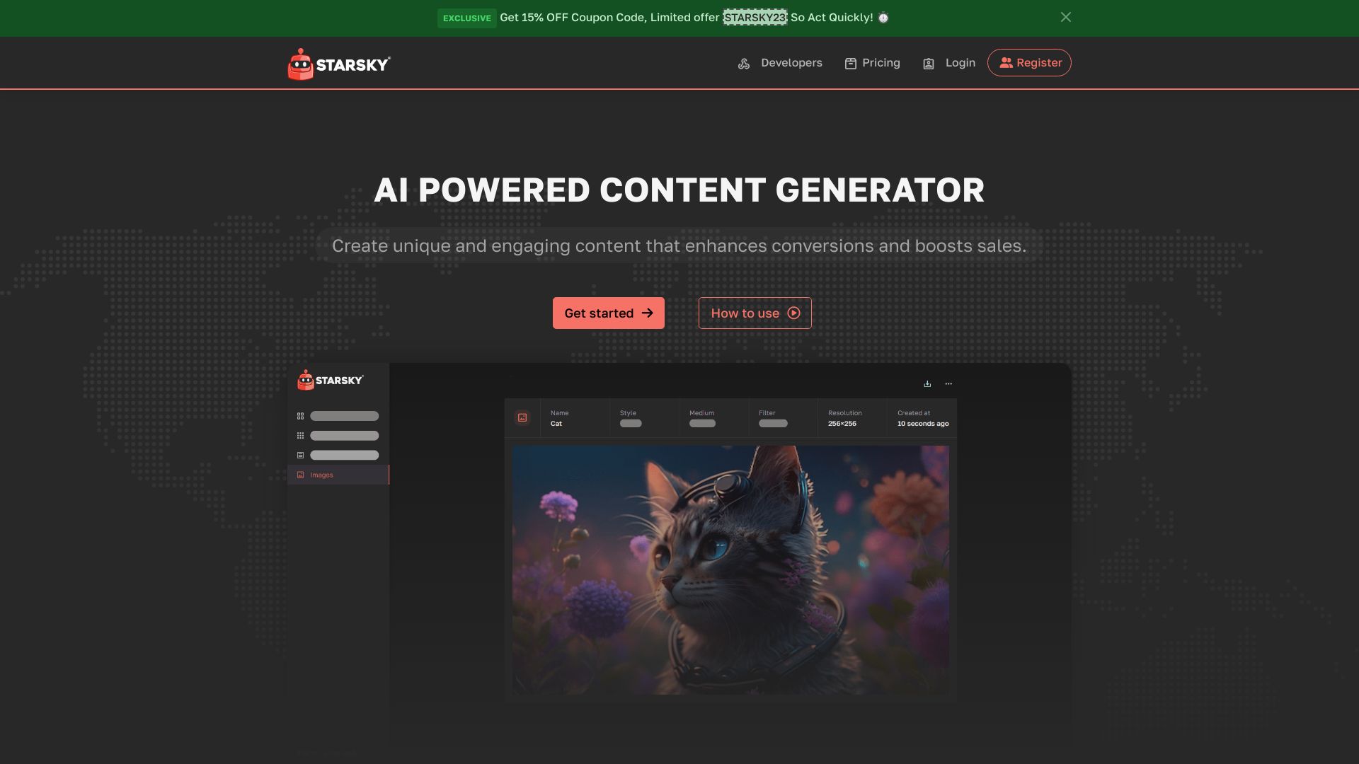 Starsky AI网页截图,Starsky AI网页快照