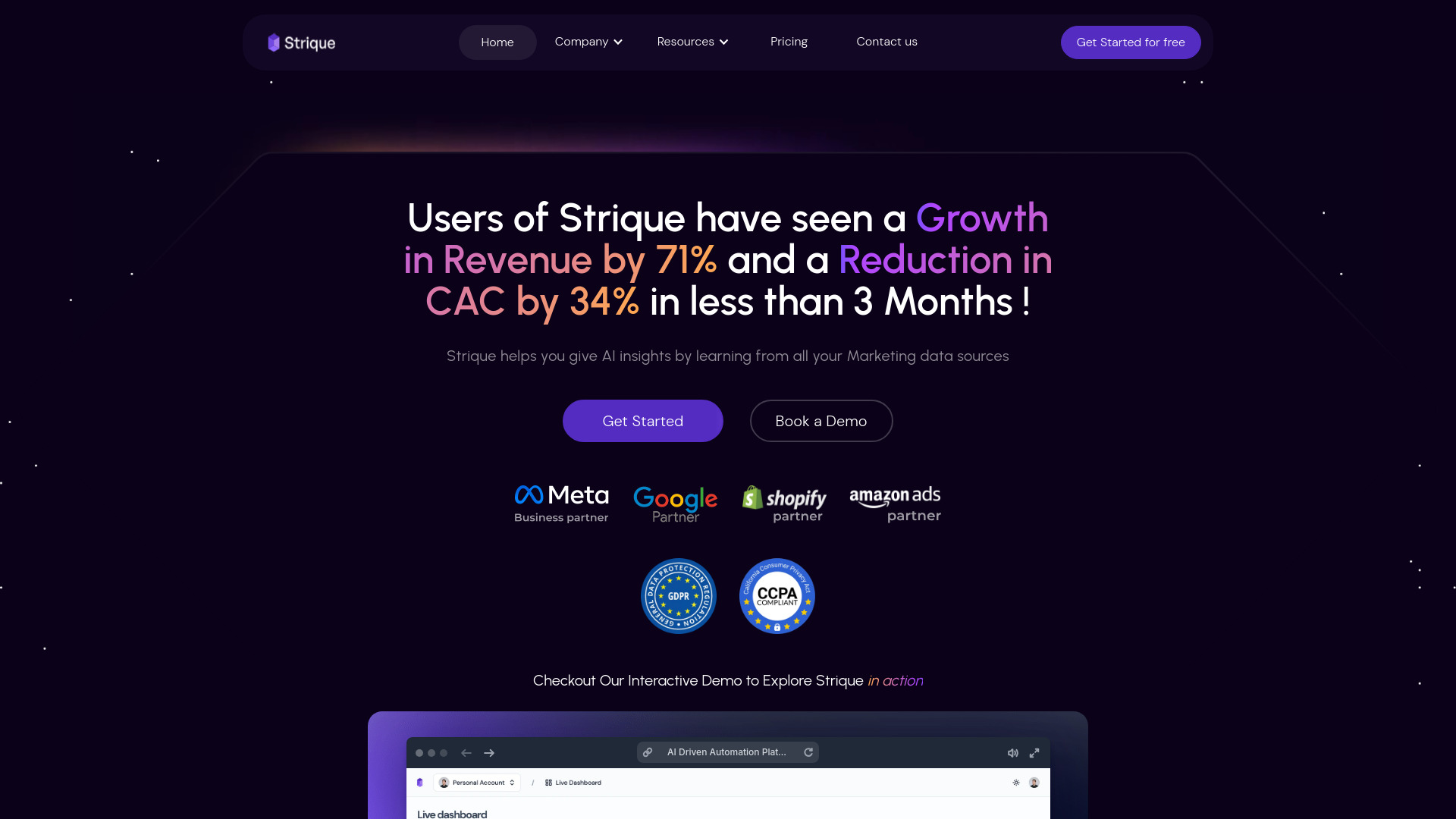 Strique网页截图,Strique网页快照
