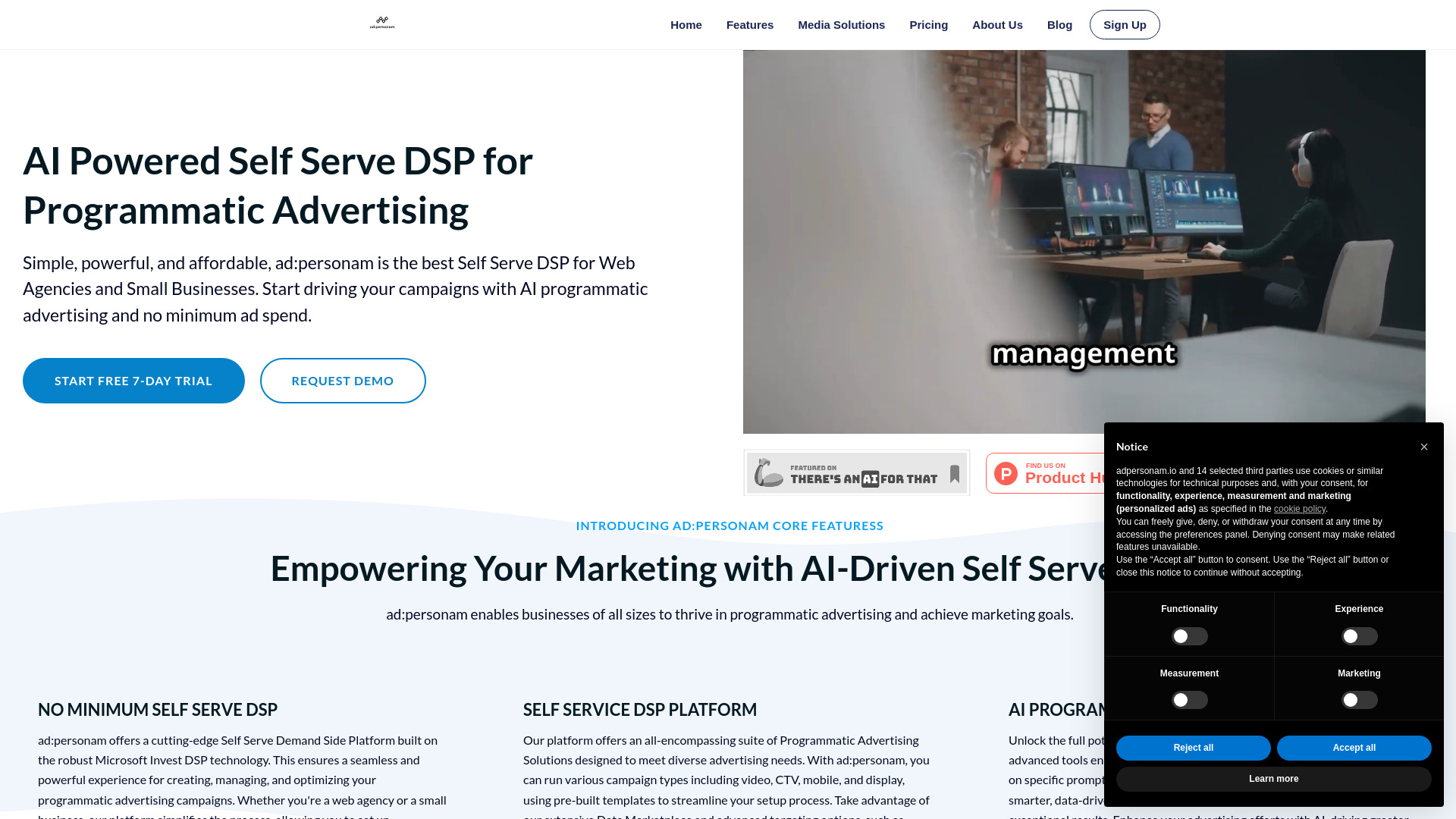 ad:personam Self Serve DSP网页截图,ad:personam Self Serve DSP网页快照