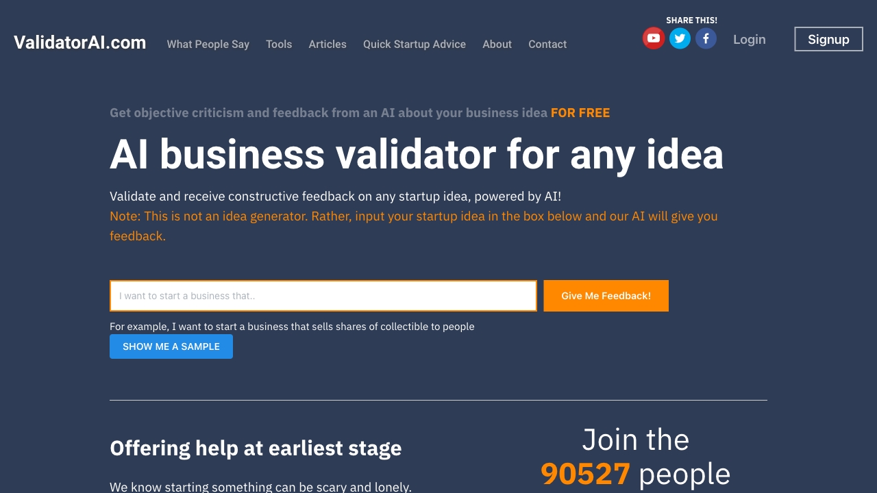Validator AI网页截图,Validator AI网页快照