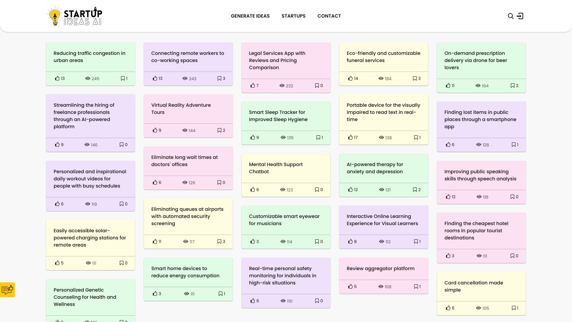Startup Ideas AI网页截图,Startup Ideas AI网页快照