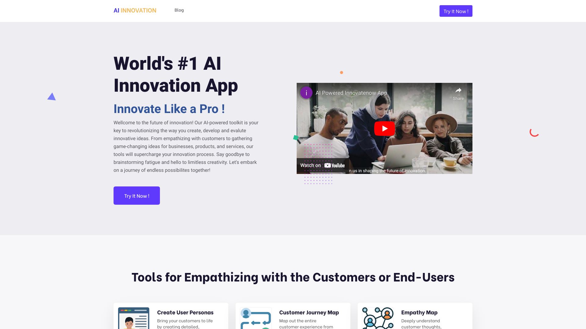 AI-Powered Innovation Toolkit网页截图,AI-Powered Innovation Toolkit网页快照